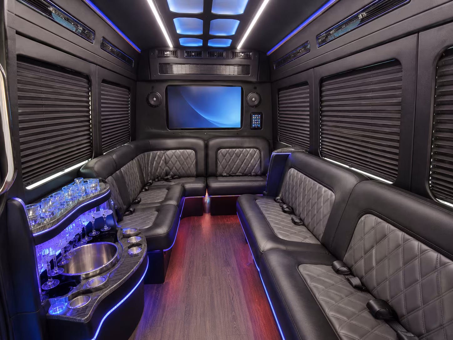 flint party bus interior